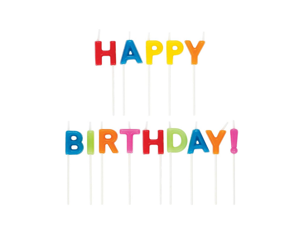 Candles - HAPPY BDAY MULTI COLOR