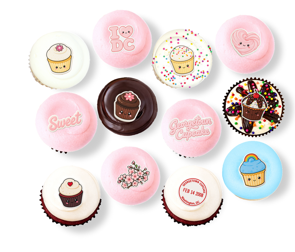 Georgetown Cupcake Sticker Pack Dozen